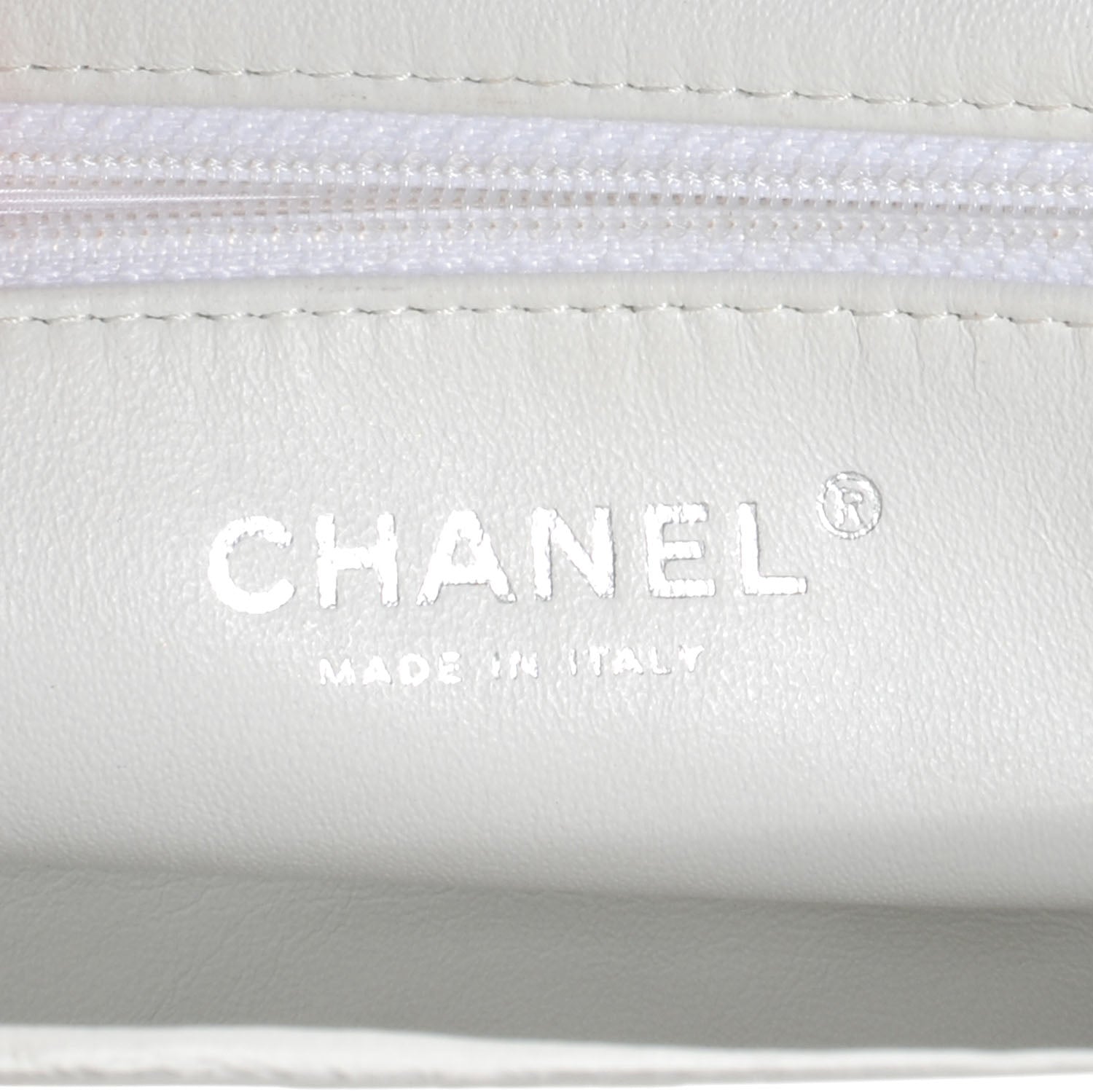 Chanel Lambskin Perforated Timeless Clutch White 6 of 7