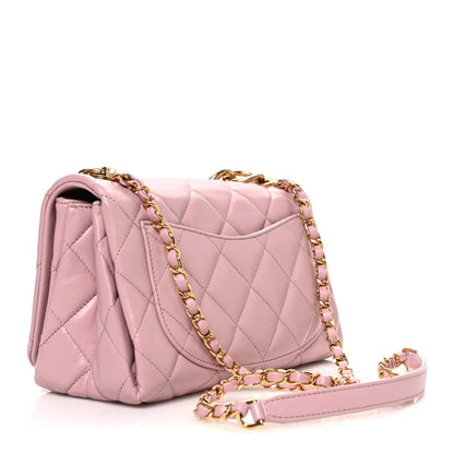 Chanel Lambskin Quilted Medium Color Match Flap Light Pink 3 of 10
