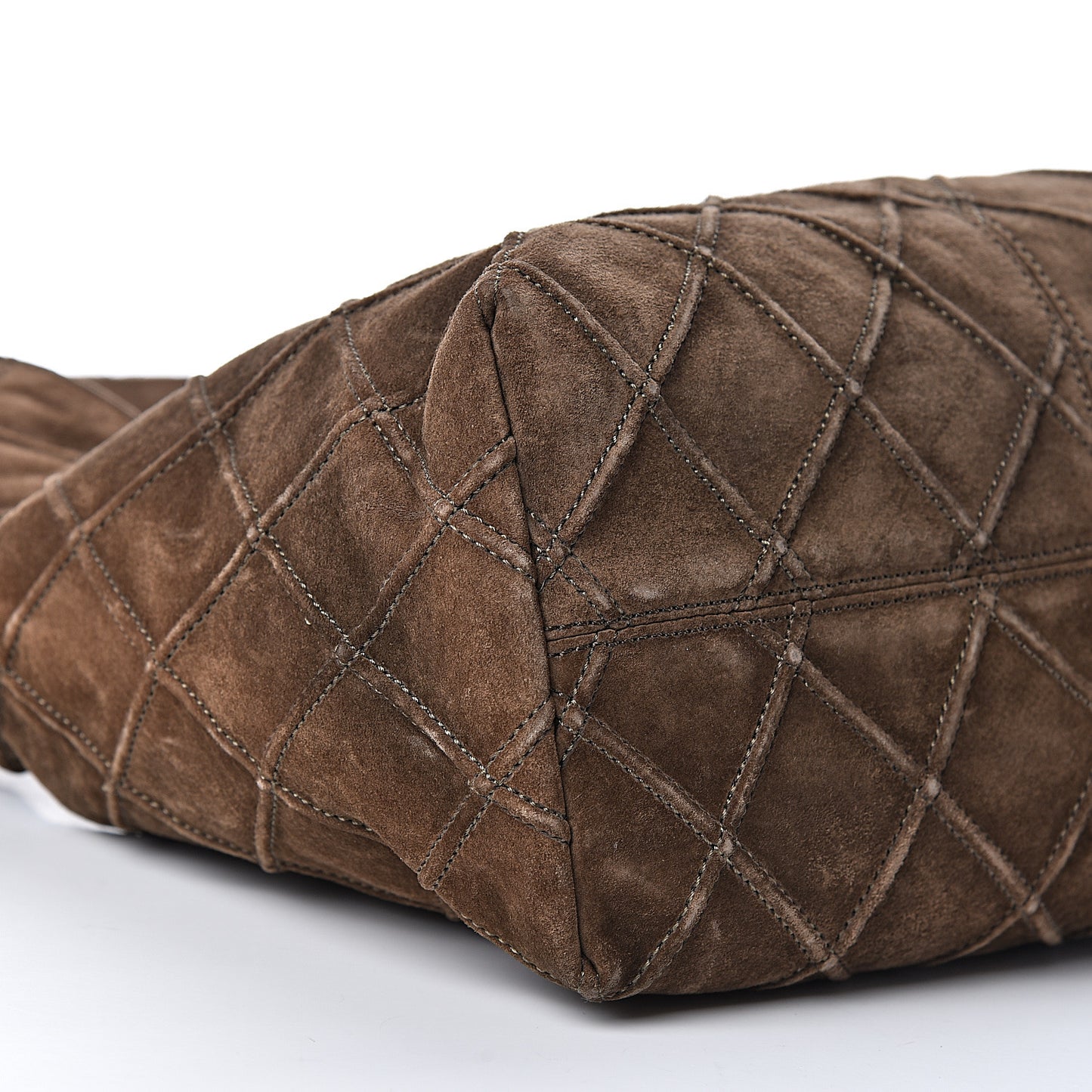 Suede Stitched Hobo Brown