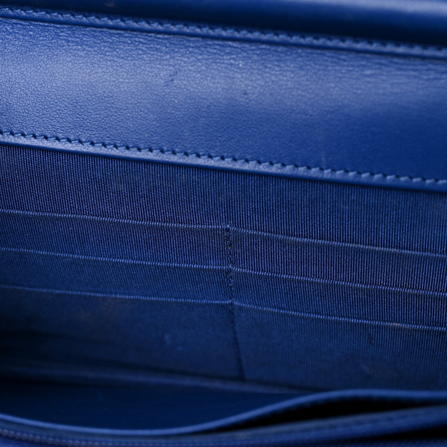 Caviar Quilted Boy Wallet On Chain WOC Blue