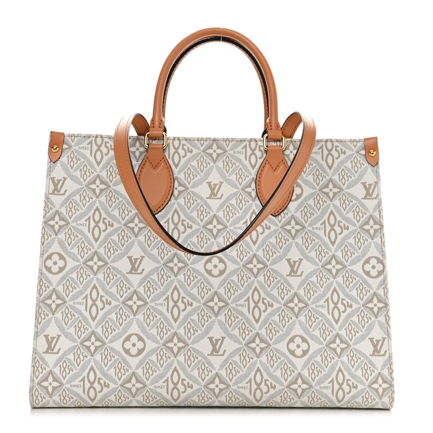 Louis Vuitton Jacquard Since 1854 Onthego MM Creme 1 of 9
