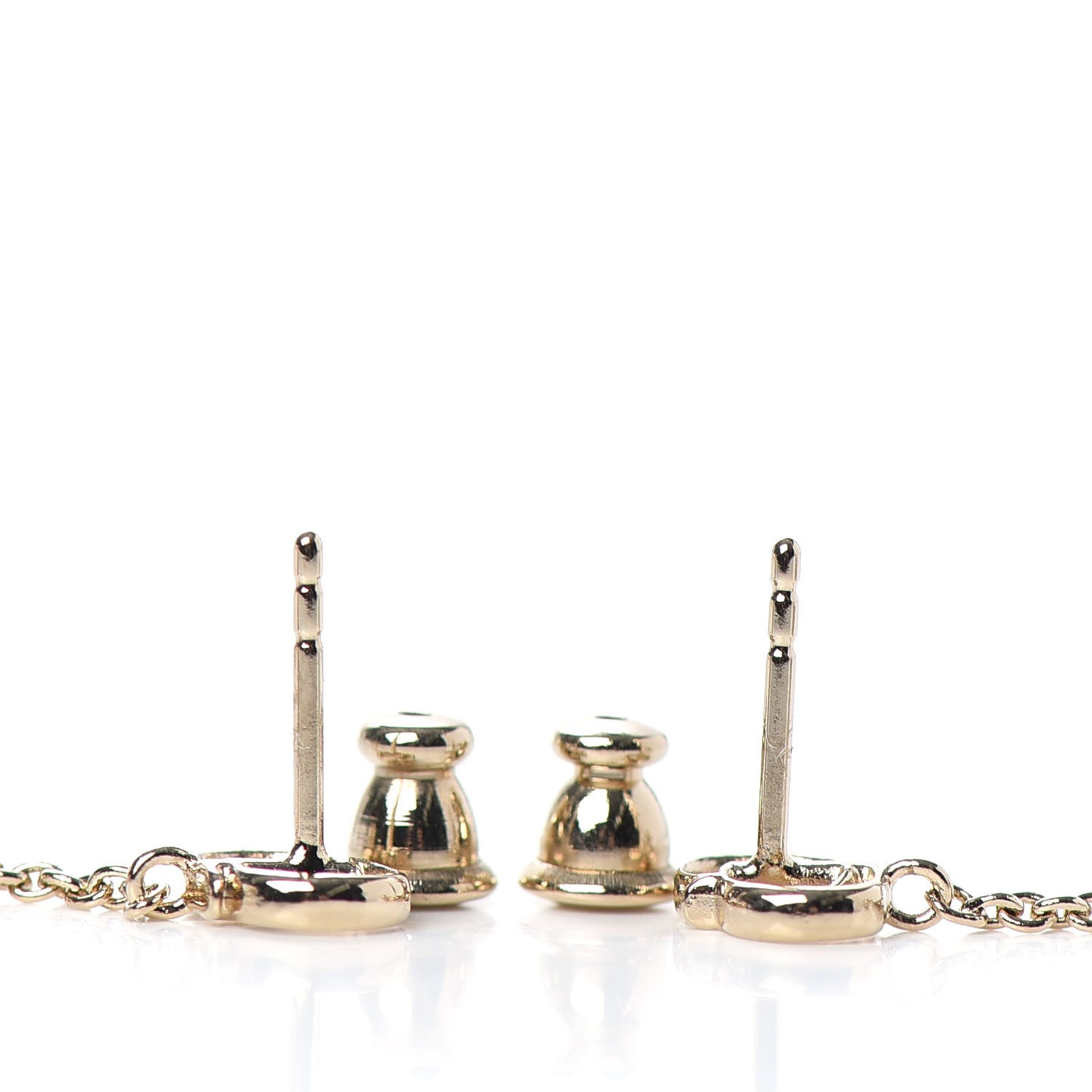 Christian Dior Secret Cannage Mise En Dior Dangle Earrings Gold 3 of 3