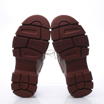 Gucci X SEGA Mesh Canvas Calfskin Womens Flashtrek Sneakers 39 Military Oatmeal Carmine Rose Ardesia 6 of 10