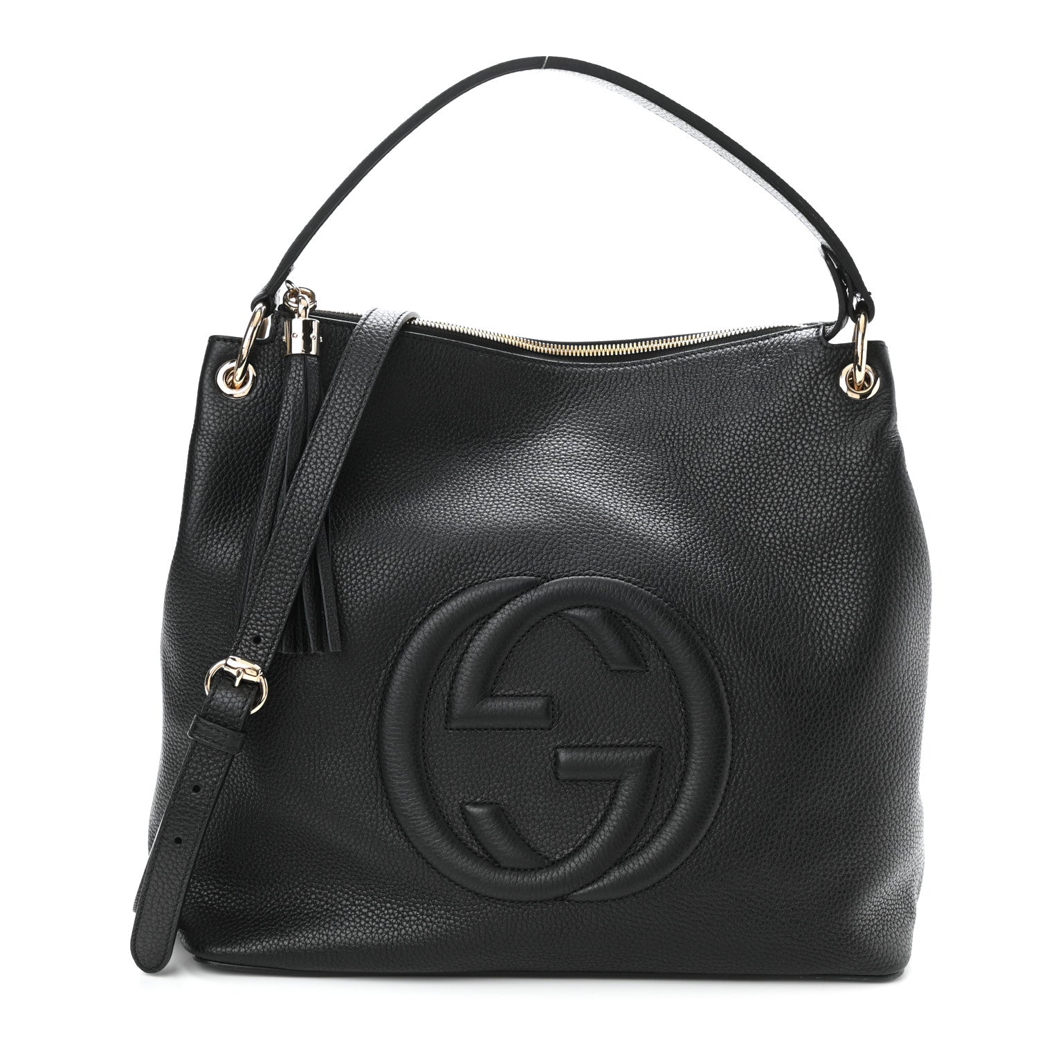 Gucci Pebbled Calfskin Large Soho Hobo Black 1 of 10