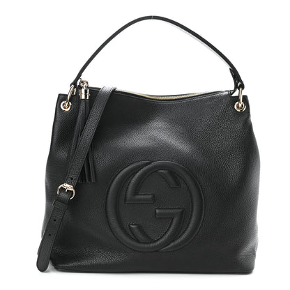 Gucci Pebbled Calfskin Large Soho Hobo Black 1 of 10