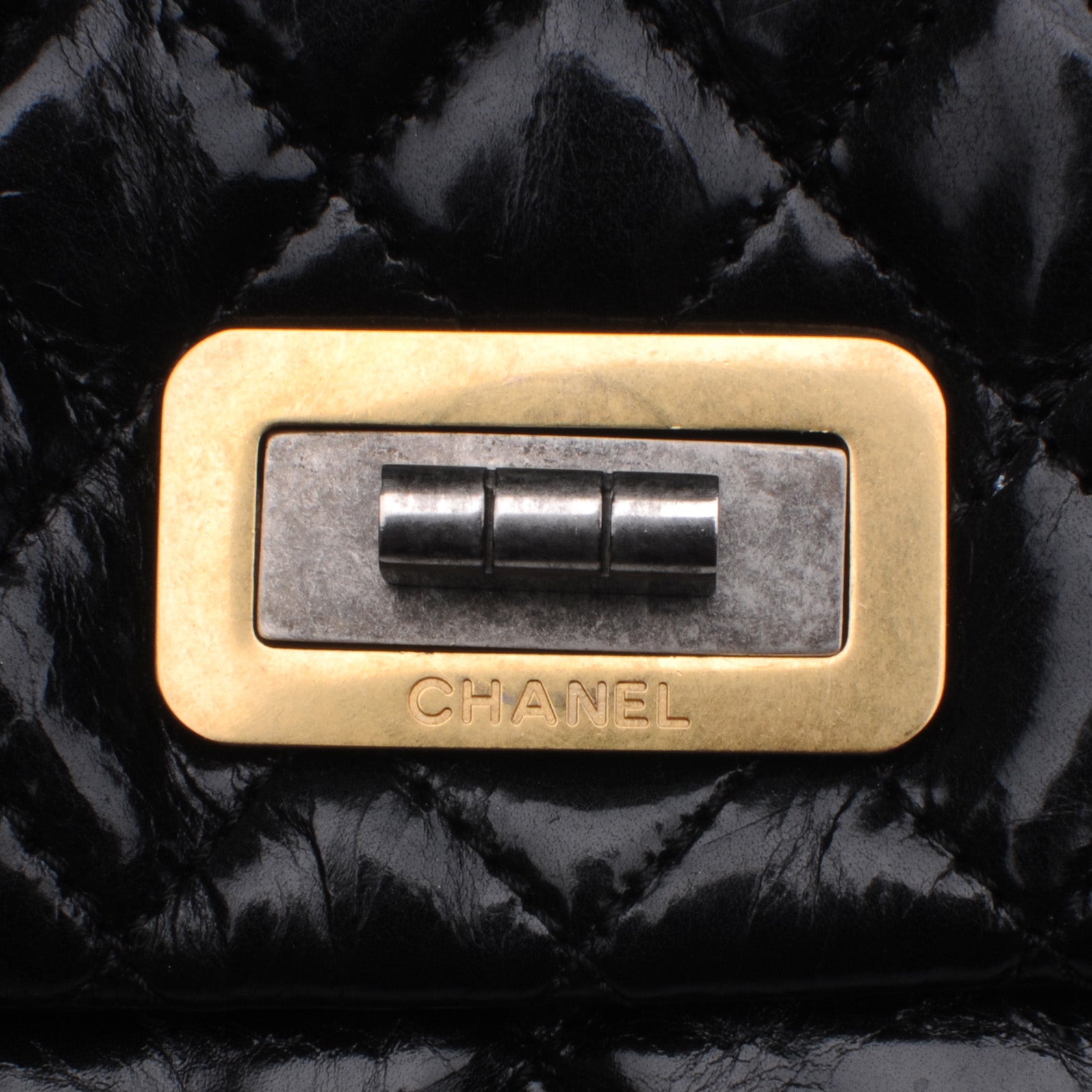 Chanel Glazed Crinkled Large East West Flap Black 5 of 8