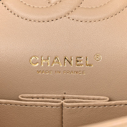 Chanel Iridescent Caviar Quilted Medium Double Flap Dark Beige 6 of 13