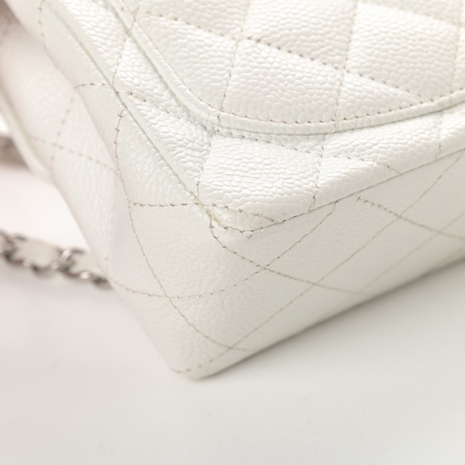 Chanel Caviar Quilted Mini Square Flap White 12 of 18