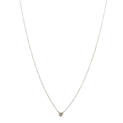 Tiffany 18K Rose Gold Diamond .03ct Elsa Peretti Diamonds by the Yard Pendant Necklace 1 of 8