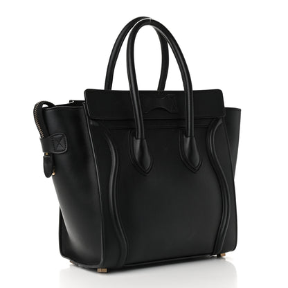 Celine Smooth Calfskin Micro Luggage Black 3 of 10