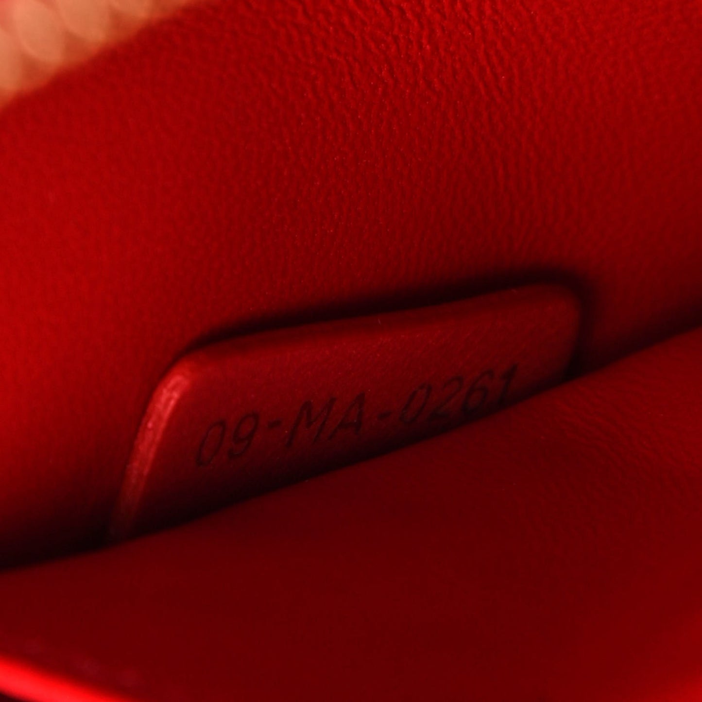 Lambskin Cannage Dioramour Mini Backpack Bright Red