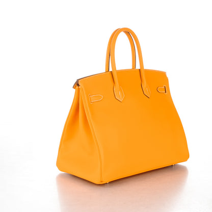 Hermes Epsom Candy Birkin 35 Jaune D'Or Potiron 3 of 25