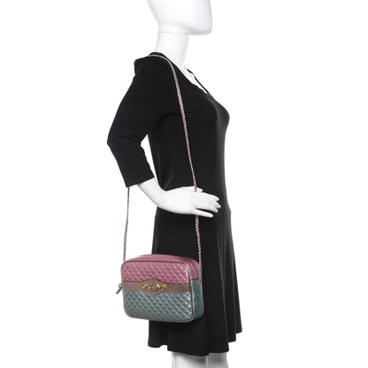 Gucci Laminated Nappa Trapuntata Small Zumi Shoulder Bag Rosa Lago Rame 2 of 9