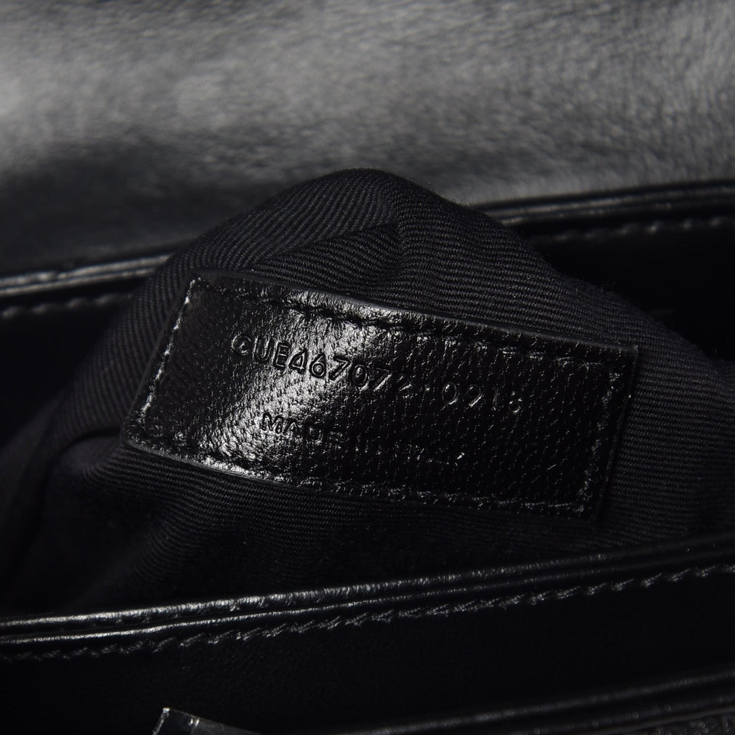 Calfskin Y Quilted Monogram Toy Loulou Crossbody Bag Black