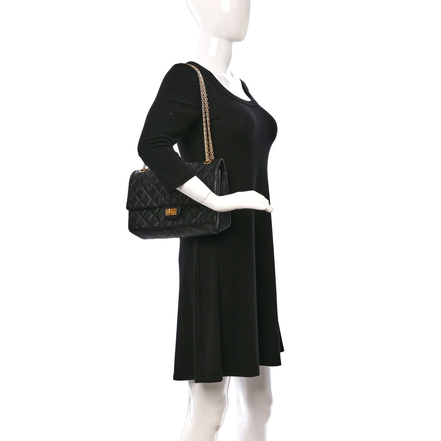 Chanel Aged Calfskin Quilted 2.55 Reissue 226 Flap Black 2 of 9