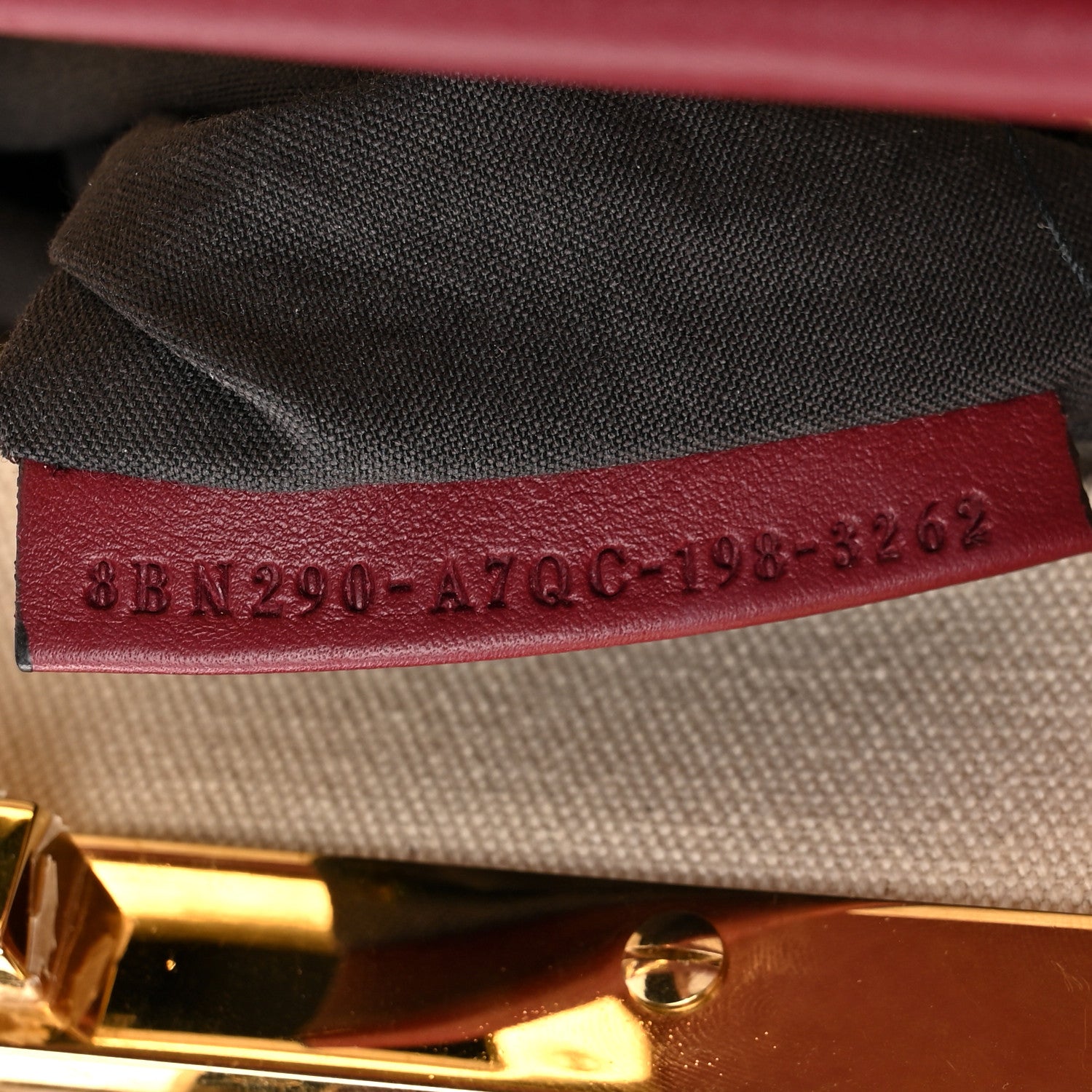 Fendi Canvas Calfskin Crocodile Embossed Medium Peekaboo Iconic Satchel Grezzo Barolo Bubblegum 13 of 17