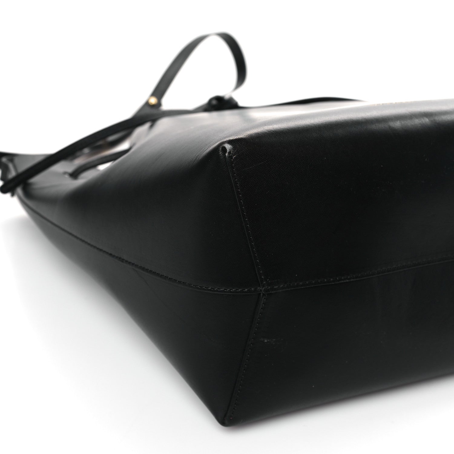 Mansur Gavriel Vegetable Tanned Calfskin Bucket Bag Black Flamma 7 of 8