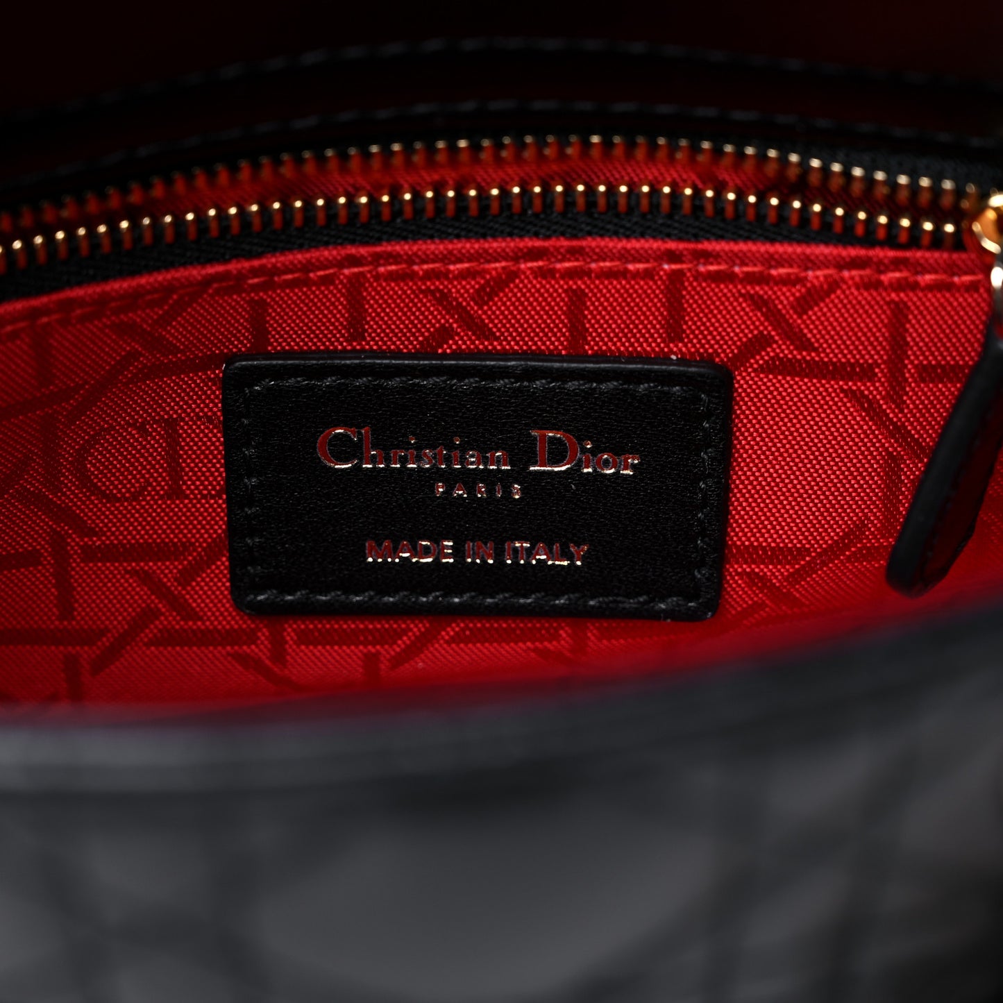 Lambskin Cannage Mini Lady Dior Black