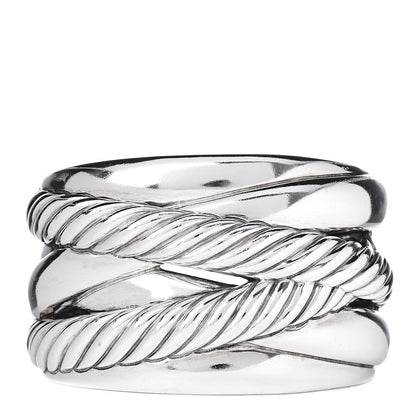 David Yurman Sterling Silver Crossover Cuff Bracelet 1 of 5