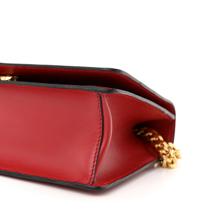 Prada Saffiano Chain Shoulder Bag Fuoco 9 of 11