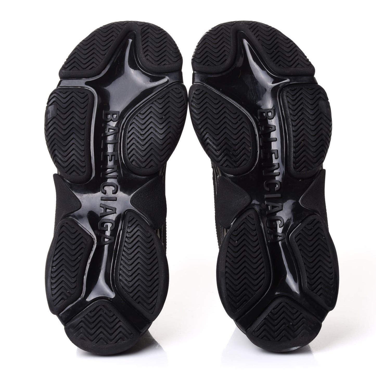 Fabric Mesh Mens Triple S Sneakers 42 Black