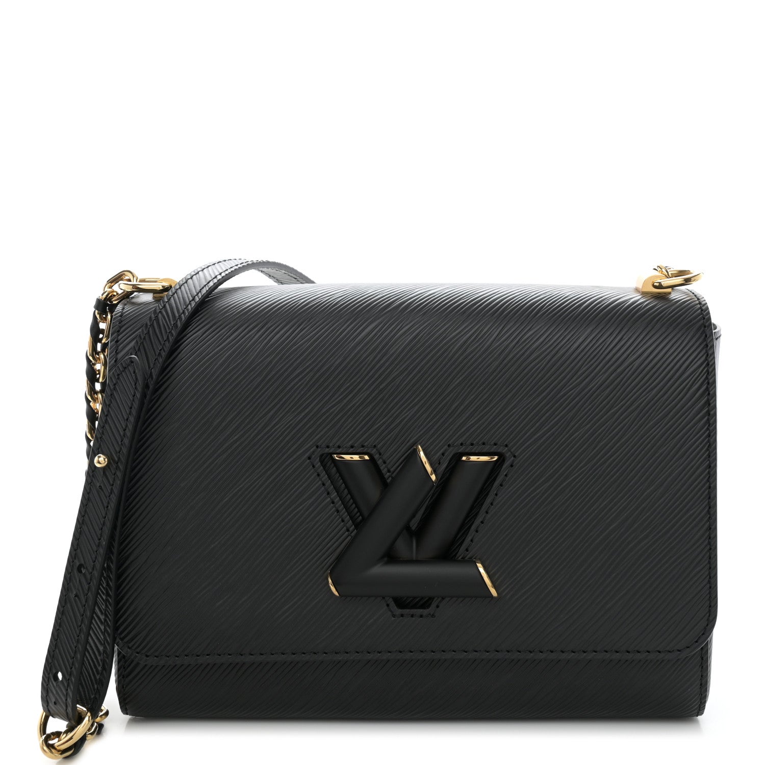 Louis Vuitton Epi Twist Shoulder Bag MM Matte Black 1 of 12