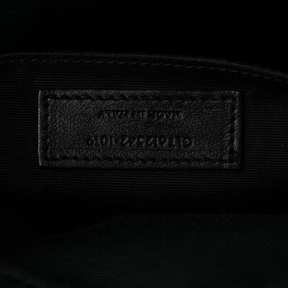 Saint Laurent Grained Lambskin Monogram Lou Camera Bag Black 7 of 10