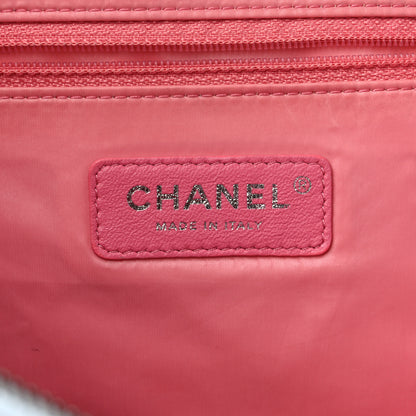 Chanel Nylon Stitched Printed Logo Shopping Bag Multicolor 5 of 11