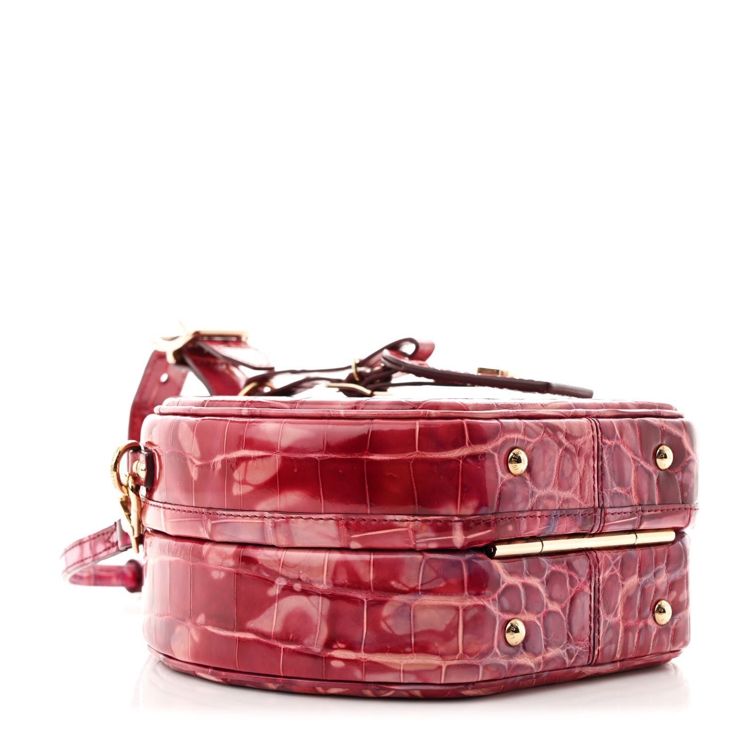 Louis Vuitton Crocodile Petite Boite Chapeau Dark Pink 4 of 10
