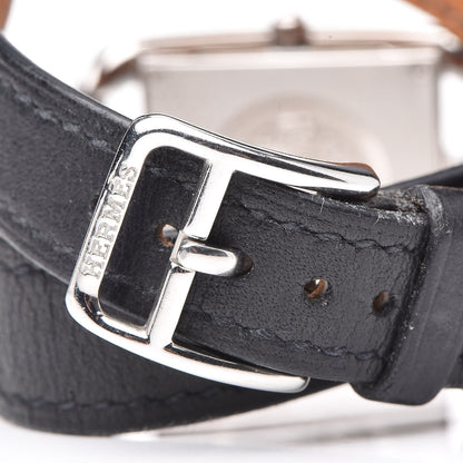 Hermes Stainless Steel Barenia 23mm Cape Cod Double Tour Quartz Watch Noir 6 of 13