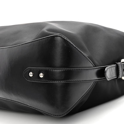 Prada Tessuto Nylon Calfskin Hobo Black 9 of 10