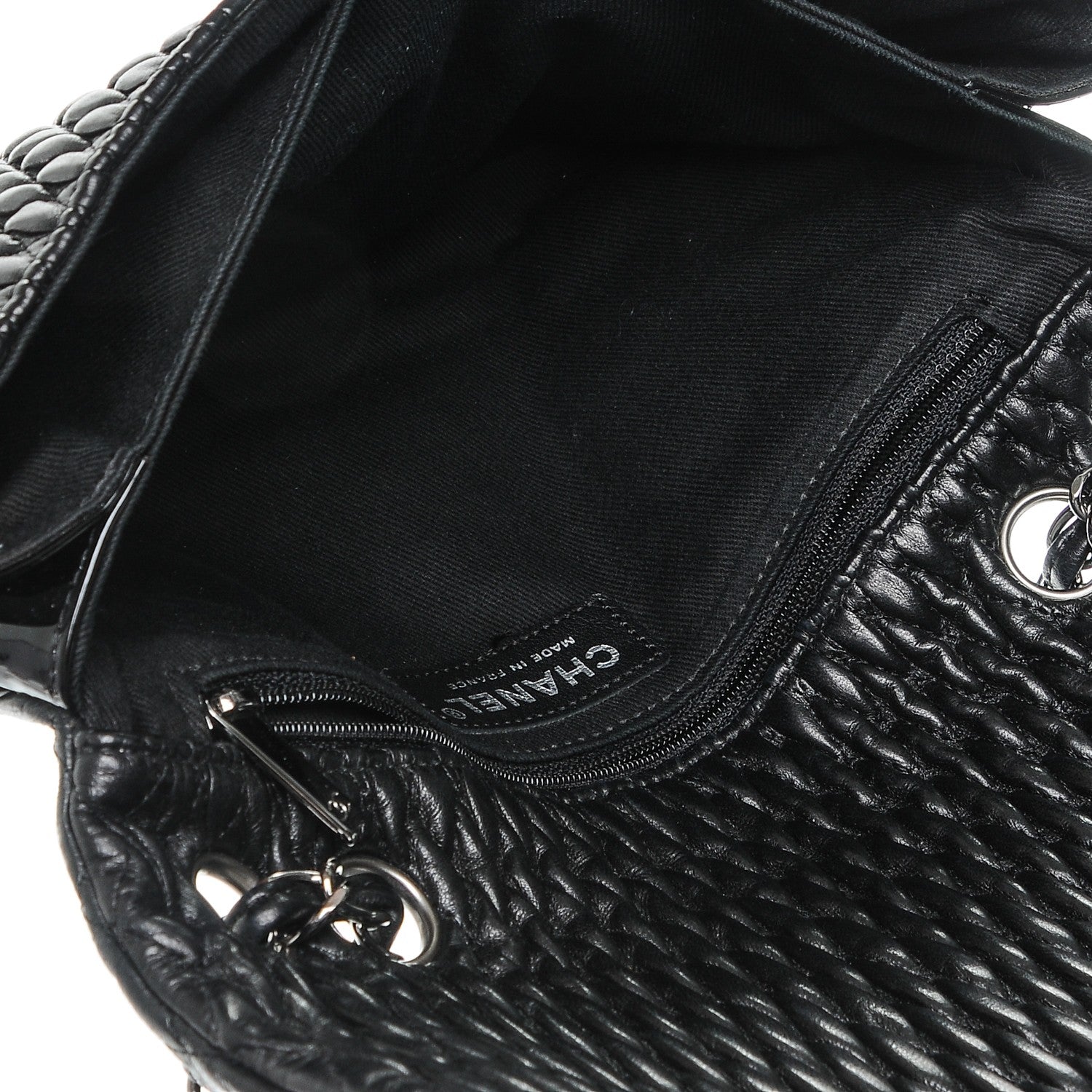 Chanel Vinyl Lambskin Quilted Shoulder Flap Black 5 of 7