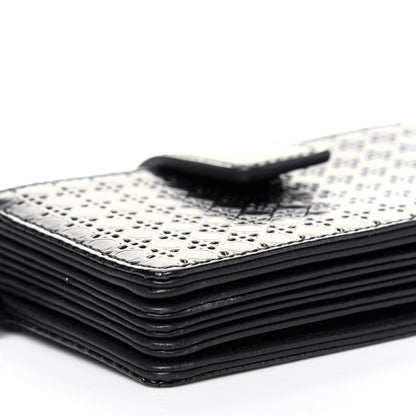 Christian Dior Metallic Patent Micro-Cannage Lady Dior 5-Gusset Card Holder Onyx Black 8 of 12