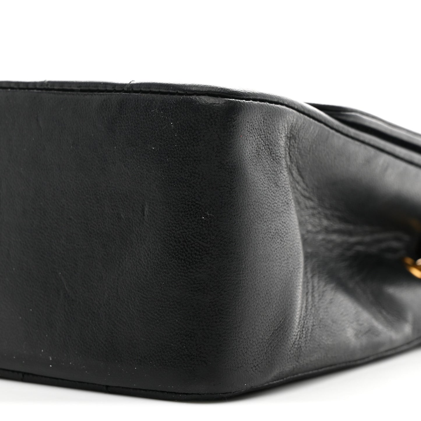 Lambskin Quilted Medium Single Flap Black