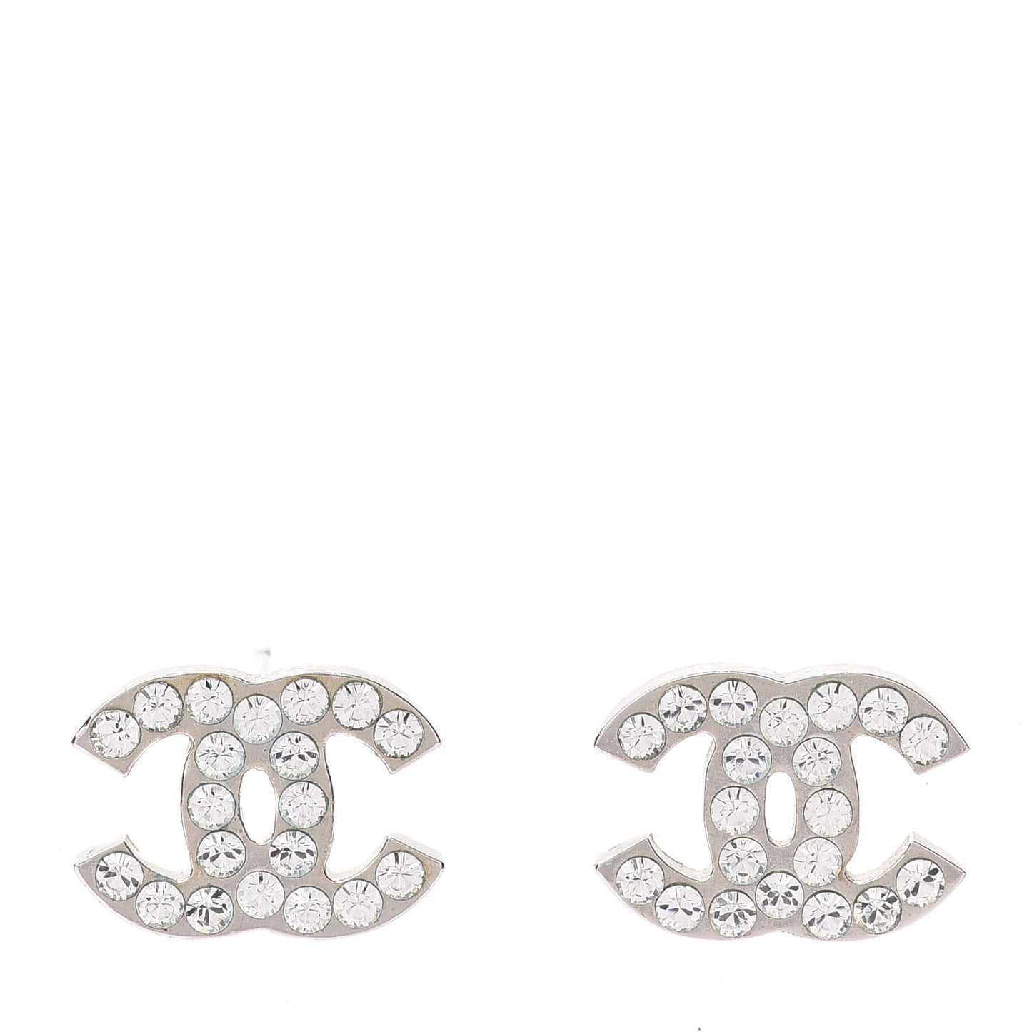 Crystal Timeless CC Earrings Silver