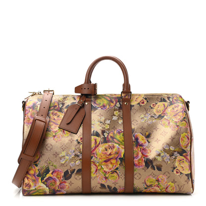 Louis Vuitton Metallic Monogram LV Garden Keepall Bandouliere 45 Gold 1 of 8