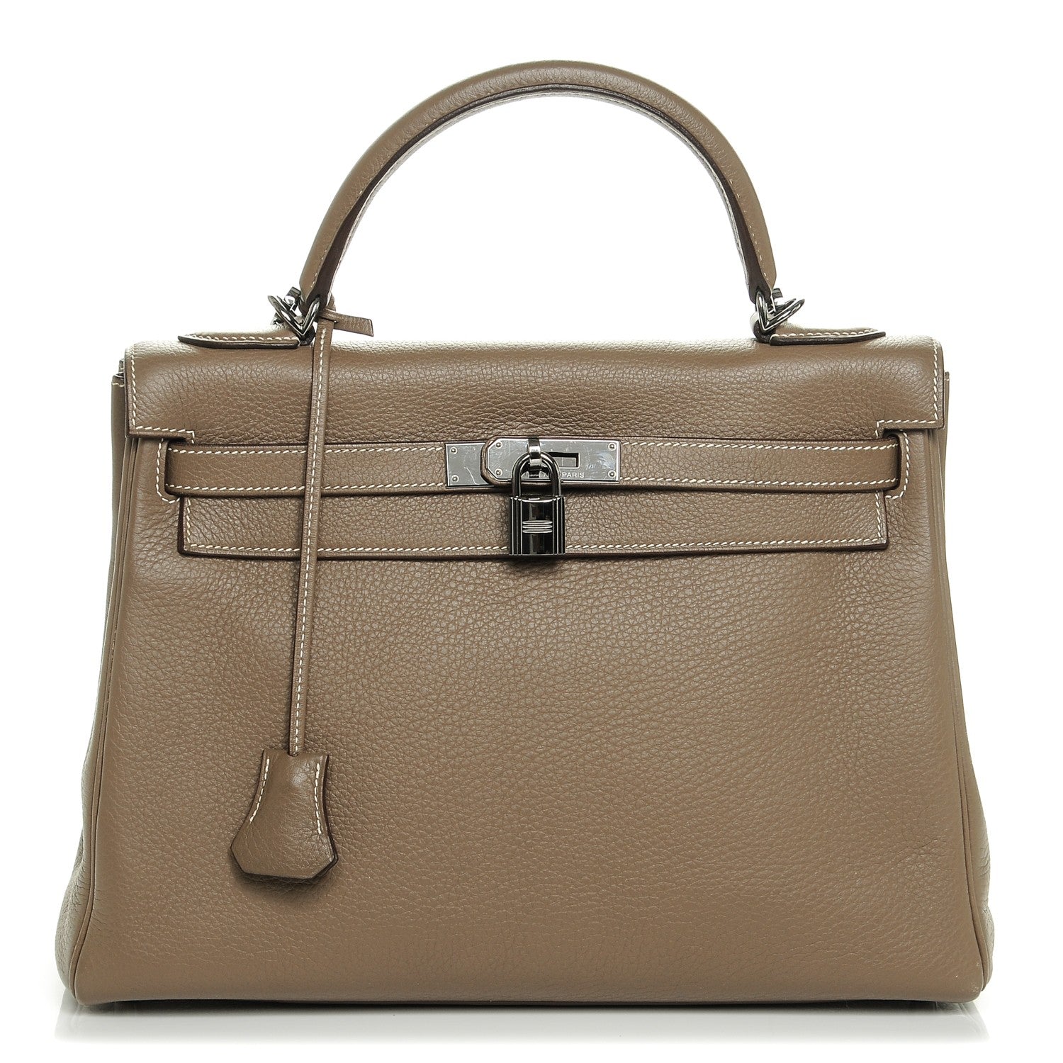 Hermes Taurillon Clemence Kelly Retourne 32 Etoupe 1 of 24