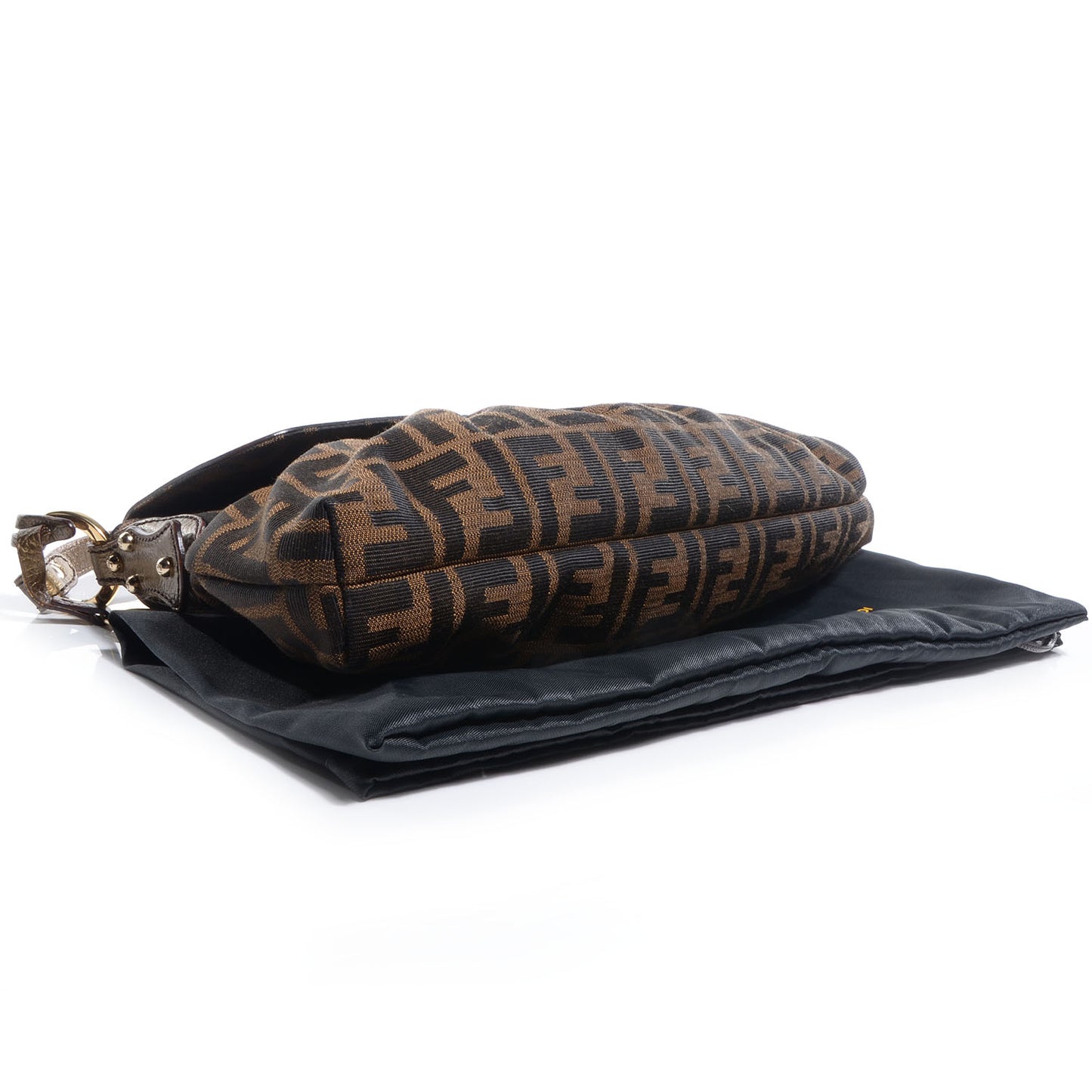Zucca Laminated Vachetta Small Chef Shoulder Bag Tobacco Bronzo