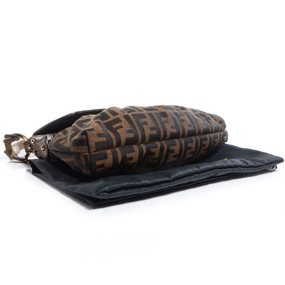 Fendi Zucca Laminated Vachetta Small Chef Shoulder Bag Tobacco Bronzo 4 of 8
