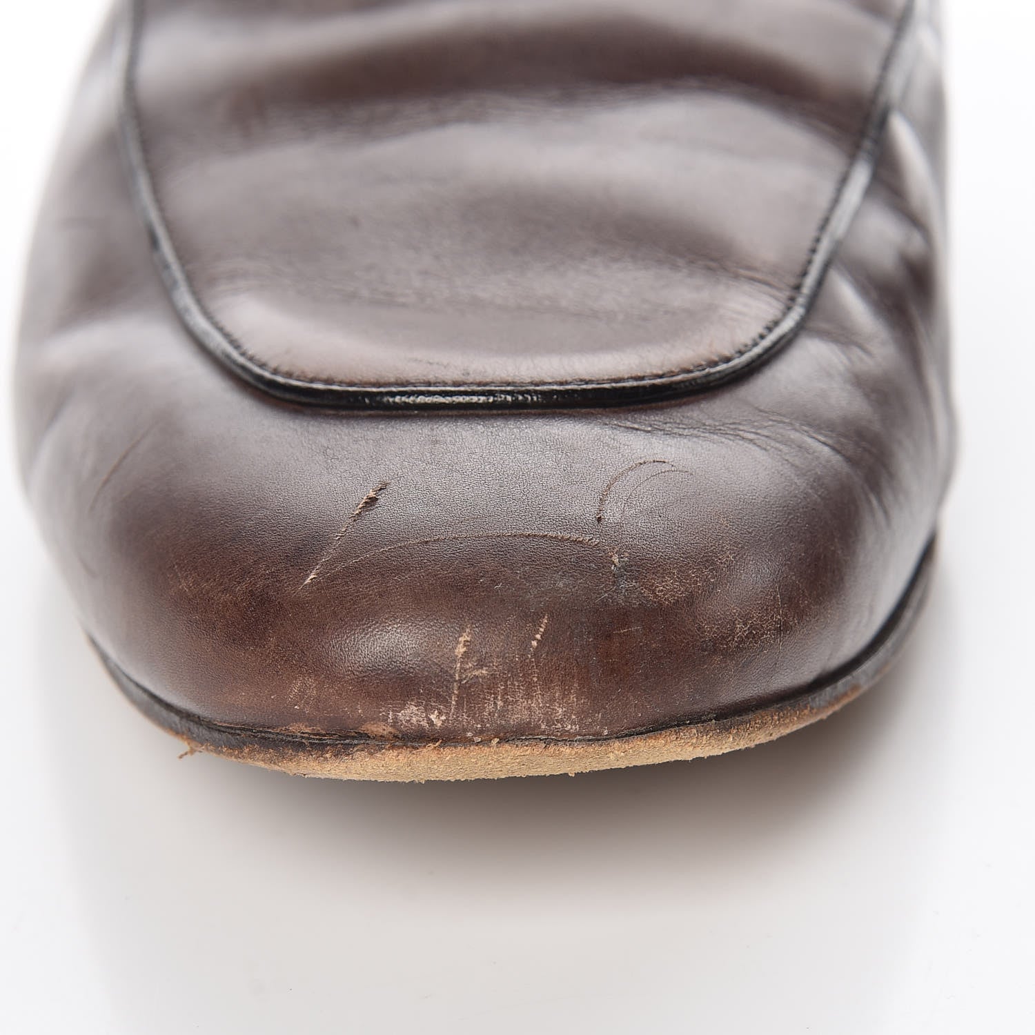 Gucci Calfskin Mens Princetown Slippers 11 Fondente Brown 14 of 18