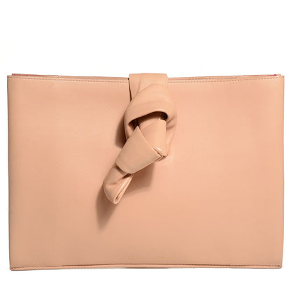 Celine Lambskin Knotted Clutch Flesh 1 of 8