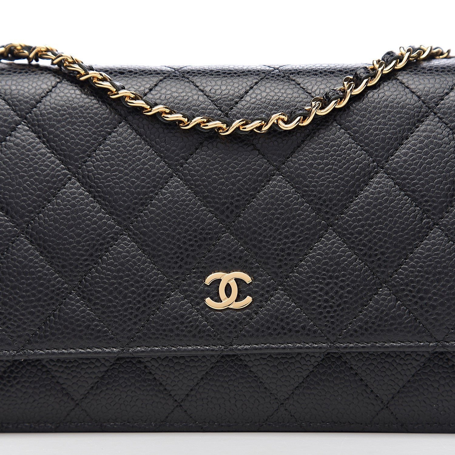 Chanel Caviar Quilted Wallet On Chain WOC Black 10 of 10
