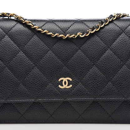 Chanel Caviar Quilted Wallet On Chain WOC Black 10 of 10