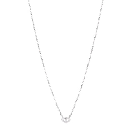 Cartier 18K White Gold Diamond Extra Small C Hearts And Symbols Necklace 1 of 6