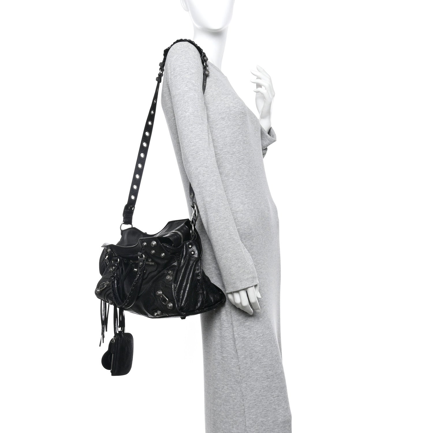 Balenciaga Agneau Arena Neo Cagole City Handbag Black 1781681