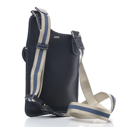 Christian Dior X KAWS Grained Calfskin Saddle Pouch Blue Multicolor 2 of 4