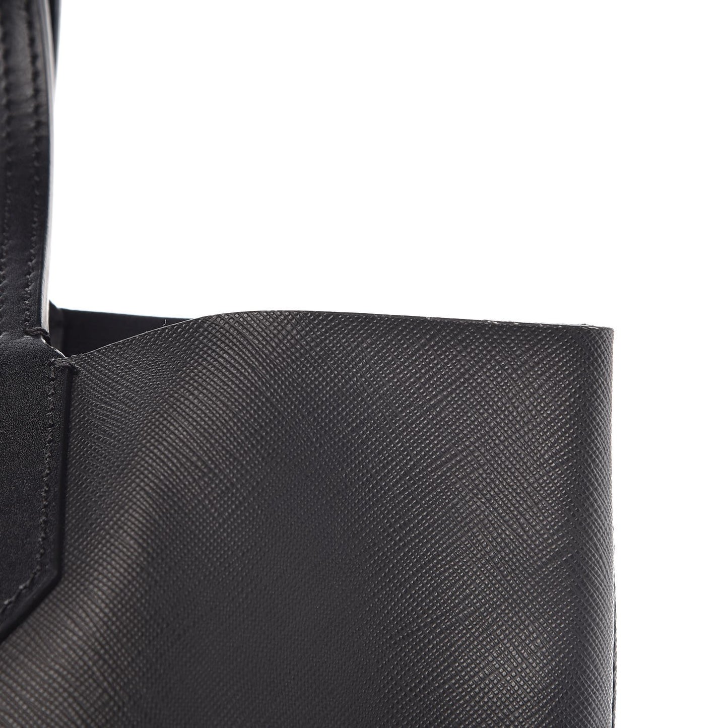 Textured Coated Canvas Bambi Print Large Antigona Tote Black