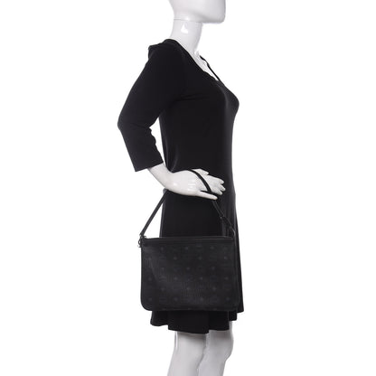 MCM Visetos Liz Shopper Tote Pouch Black 2 of 7