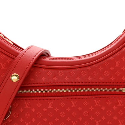 Louis Vuitton Calfskin Nanogram Embossed Loop PM Rouge 7 of 9