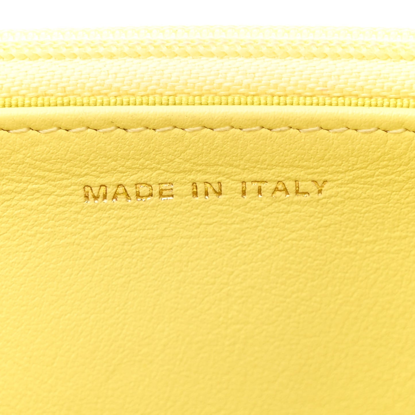 Caviar Quilted Wallet on Chain WOC Yellow
